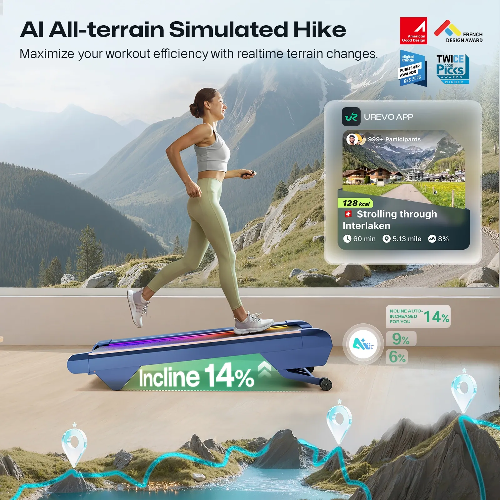 UREVO CyberPad for Home Smart Treadmill - Image 5