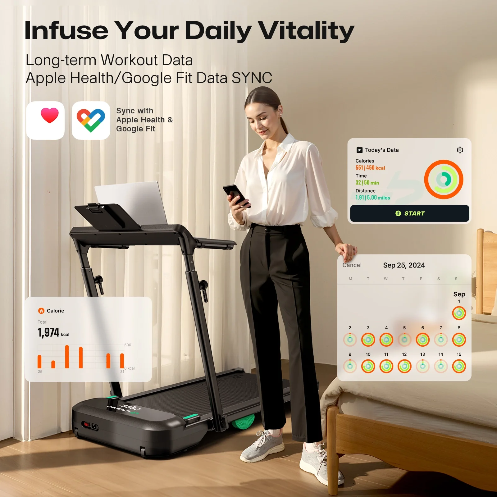 UREVO FoldiMix 5 Smart Treadmill - Image 8