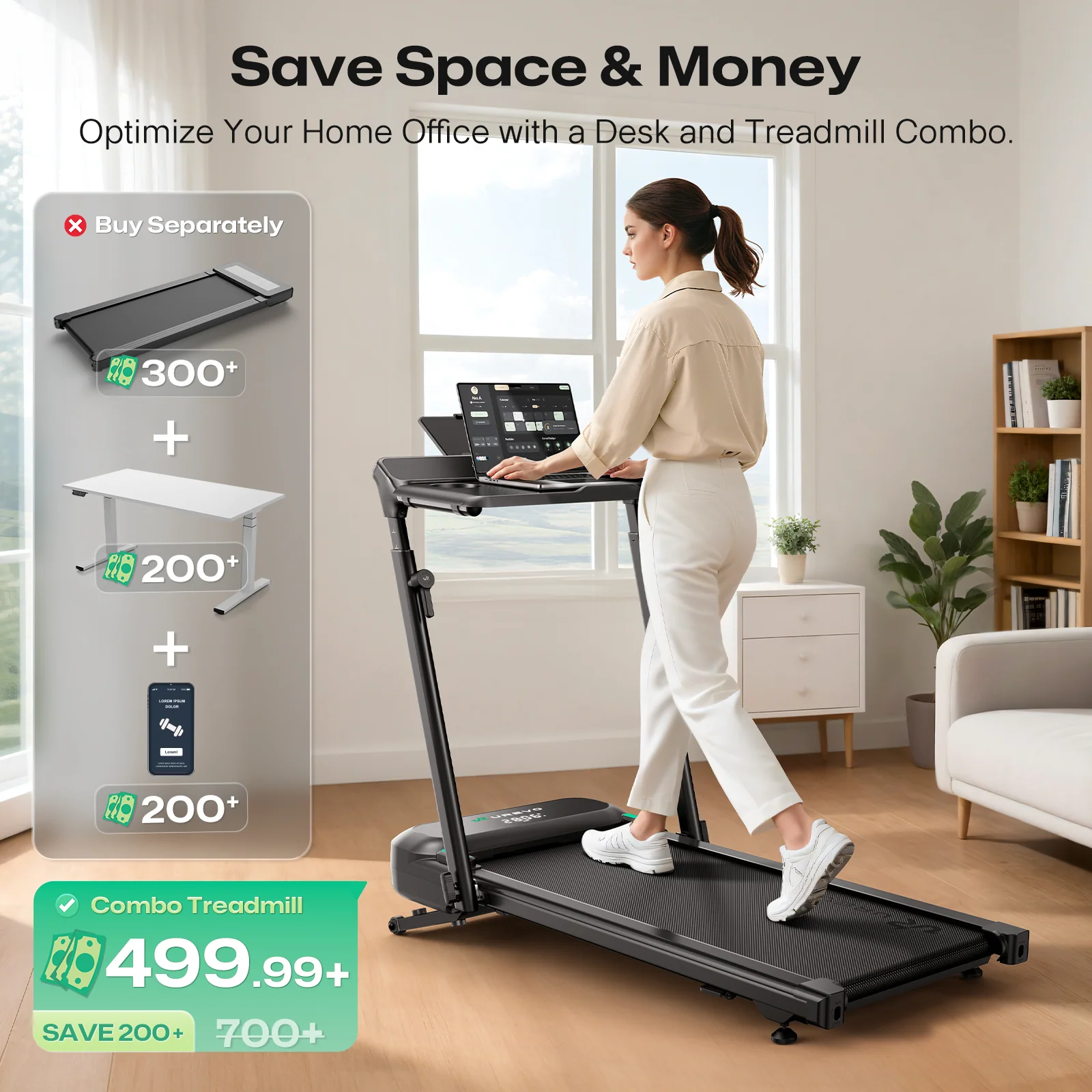 UREVO FoldiMix 5L Smart Treadmill - Image 4